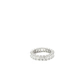 18k White Gold 4.32ct F VS2 Emerald Cut Diamond Eternity Ring